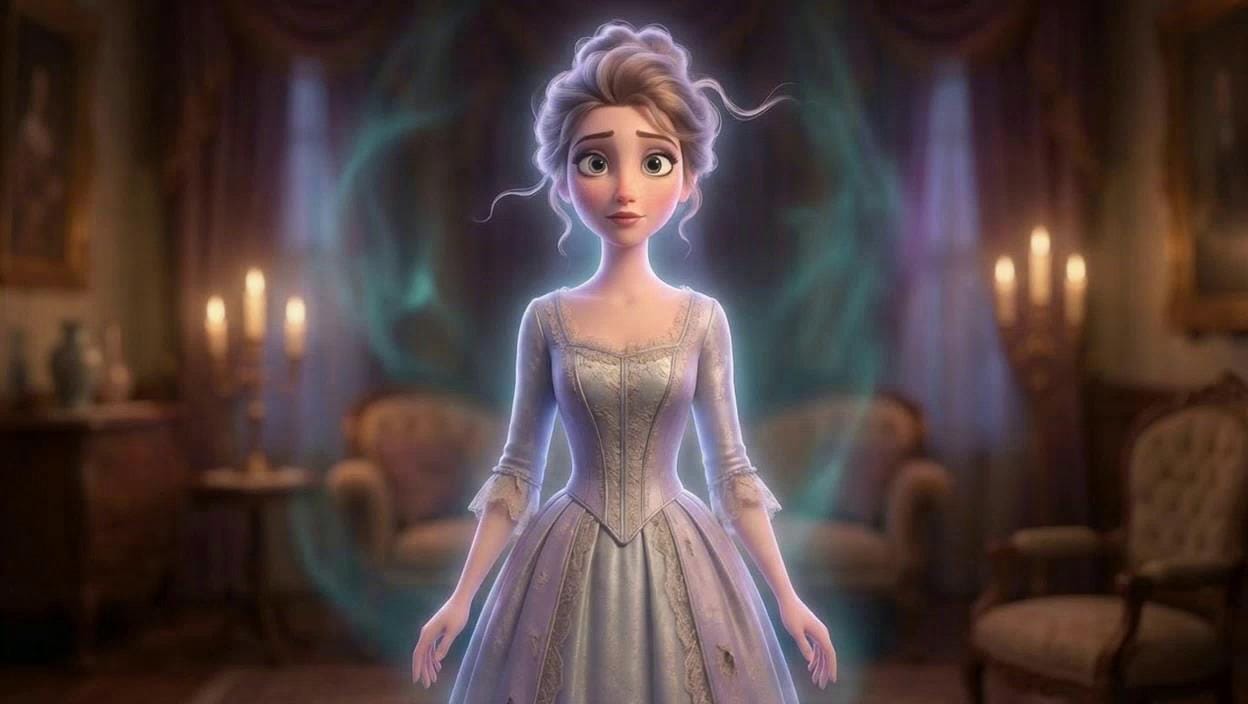Portrait of Melodramatic Ghostly Lady