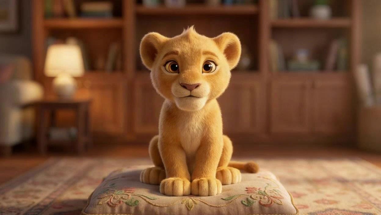 Portrait of Luna the Gentle Lion Cub