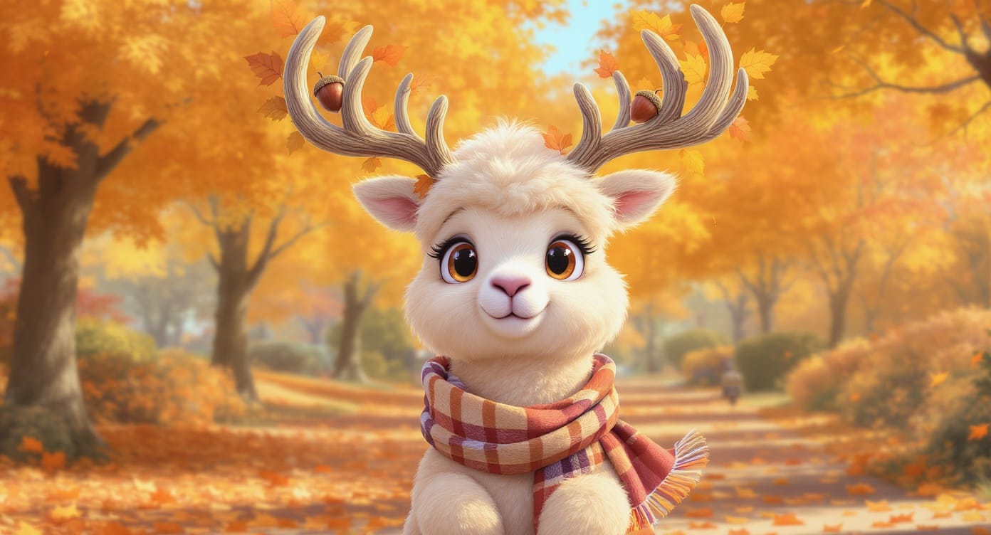 Portrait of Autumn Antler Alpaca