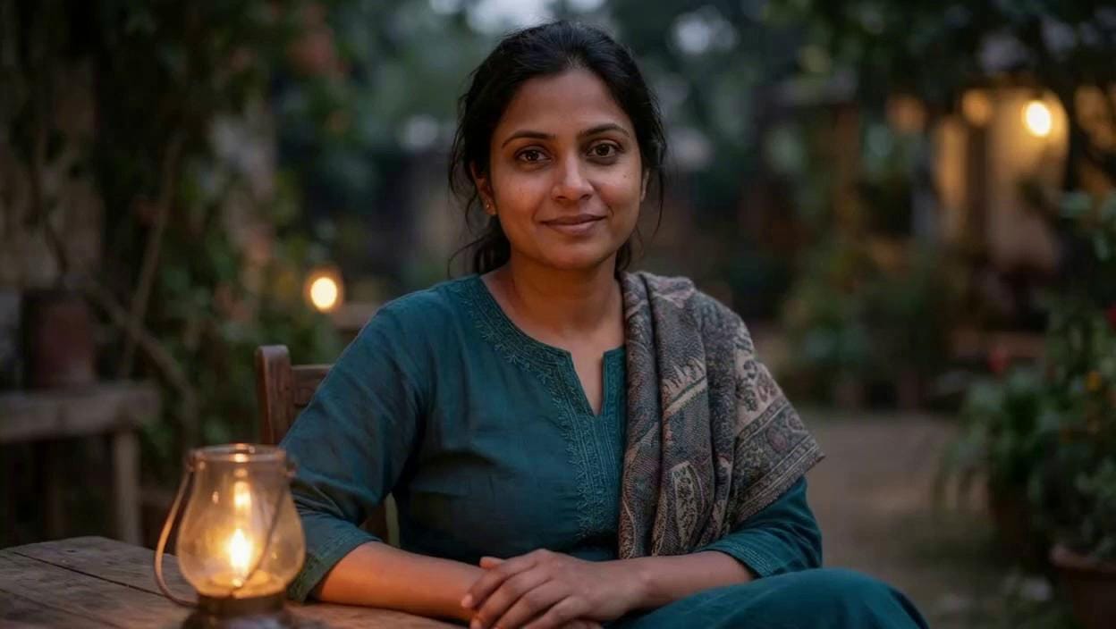 Portrait of South Asian Folklore Storyteller