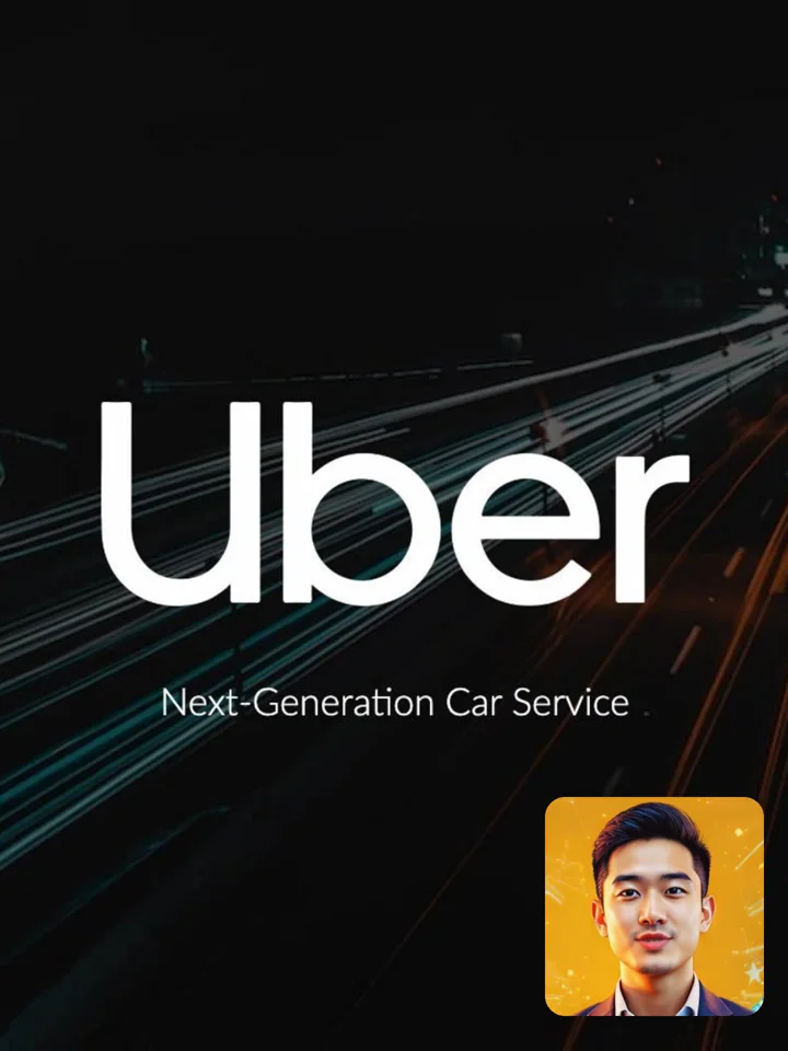Agent presenting an Uber pitch deck slide