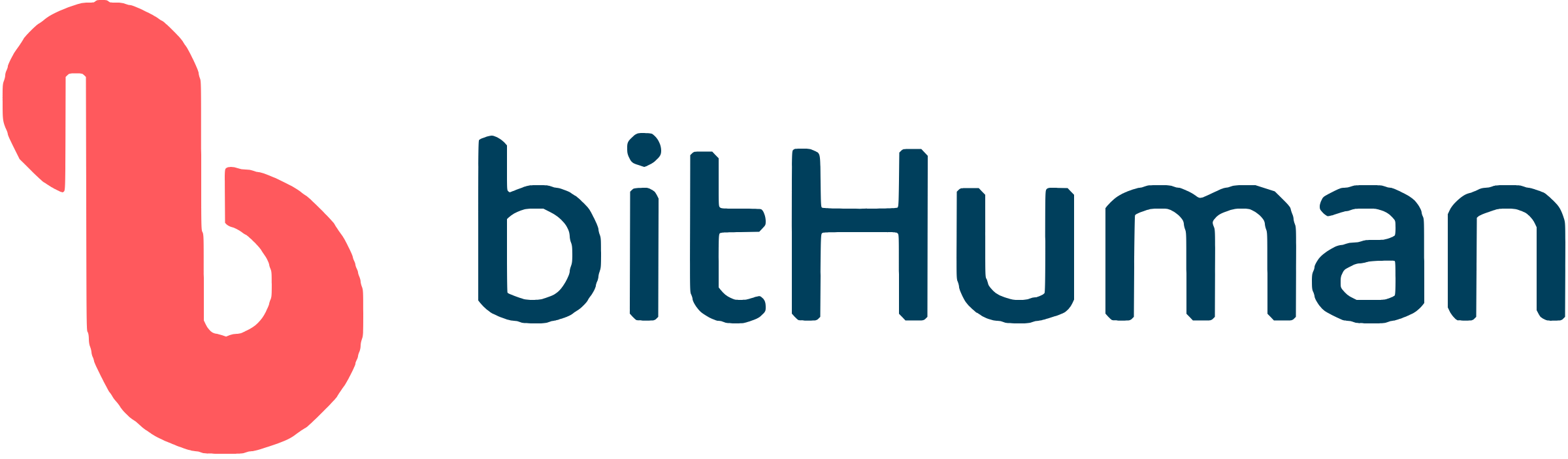The bitHuman lockup, navy wordmark