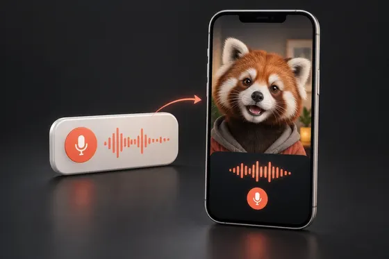 Illustration: a character speaking on an iPhone.