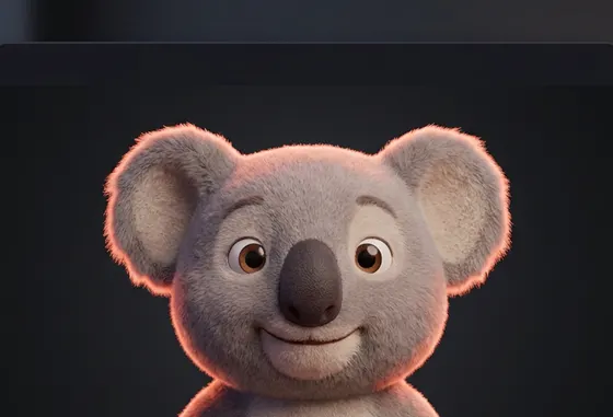 Illustration: a talking character in a video player.